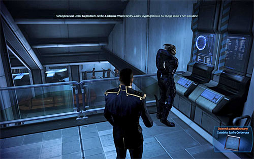 The second option is to overhear Officer Dellk's conversation during one of your visits to the Citadel after completing Priority: The Citadel #2 main quest - Citadel: Cerberus Ciphers - Small quests - Mass Effect 3 - Game Guide and Walkthrough