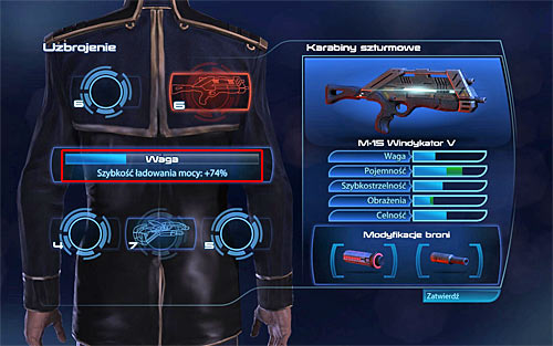 A very important thing you should know about weapons is that each gun has its own weight - Weapons - Listings - Mass Effect 3 - Game Guide and Walkthrough