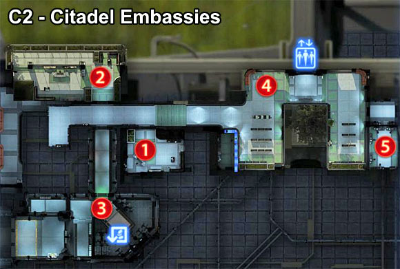 Marked on the map - Citadel maps - Galaxy - Mass Effect 3 - Game Guide and Walkthrough