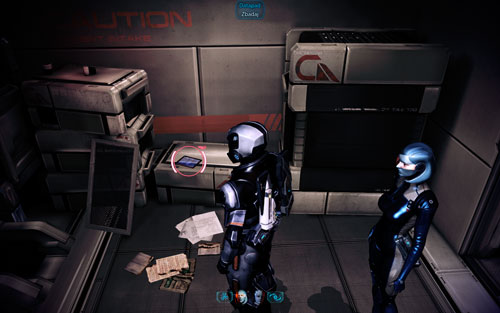 Terminal [1250 credits] -in the mineral works , In the room leading up to the crew's quarters, at the wall - Mahavid - Walkthrough - Mass Effect 3: Leviathan - Game Guide and Walkthrough