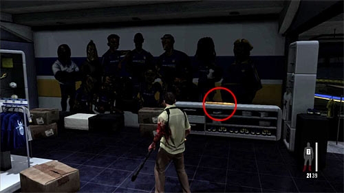 After the encounter check the area to the left from a table from which you were hiding at the beginning - Chapter III - p. 1 - Walkthrough - Max Payne 3 - Game Guide and Walkthrough