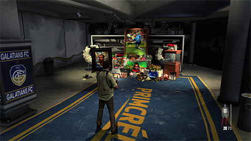 Look around for two painkillers and watch a memorial for the soccer player shot down in the night club (screen above) unlocking the last clue in this chapter [Clue 4/4 - Soccer Star Memorial] - Chapter III - p. 3 - Walkthrough - Max Payne 3 - Game Guide and Walkthrough