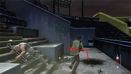 After the encounter return to the place you land after the long jump and go to the place shown on the screen above - Chapter III - p. 3 - Walkthrough - Max Payne 3 - Game Guide and Walkthrough