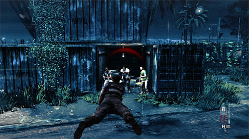 After regaining control, make a jump forward trying to eliminate all three enemies there before the slow motion stops - Chapter V - p. 1 - Walkthrough - Max Payne 3 - Game Guide and Walkthrough