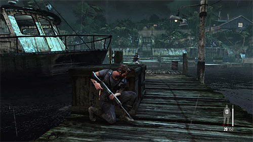 Only then go back to the mentioned gate but before you open it, kill the single bandit hiding behind the cutter on the left - Chapter V - p. 3 - Walkthrough - Max Payne 3 - Game Guide and Walkthrough