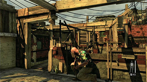 After getting upstairs, quickly set by the wooden bridge and start attacking elite gangsters appearing far away - Chapter VII - p. 4 - Walkthrough - Max Payne 3 - Game Guide and Walkthrough