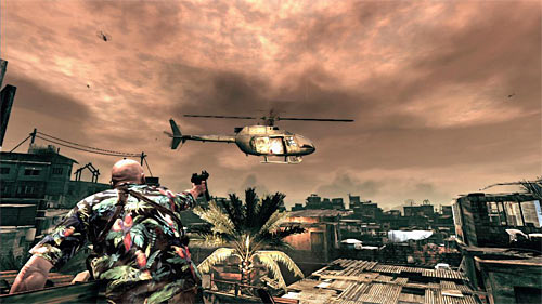 There will be a cut scene with the enemy helicopter soon - Chapter IX - p. 2 - Walkthrough - Max Payne 3 - Game Guide and Walkthrough