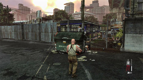 Pick up ammo and return to Giovanna, who should hide behind the container nearby the beginning location (screen above) - Chapter X - p. 1 - Walkthrough - Max Payne 3 - Game Guide and Walkthrough