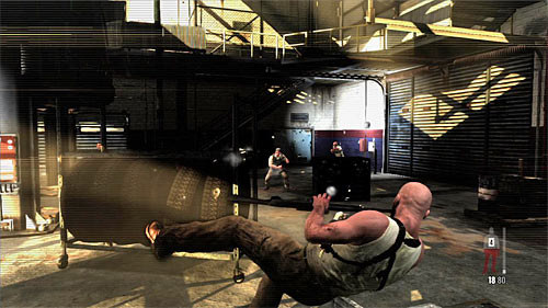 At the very end there is a short encounter with the mercenaries who will appear in one of the warehouses corners (screen) - Chapter X - p. 2 - Walkthrough - Max Payne 3 - Game Guide and Walkthrough