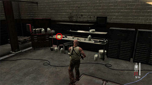 Ignore the stairs for a while and search around, picking up the painkillers (inside the small office), guns and ammo - Chapter X - p. 2 - Walkthrough - Max Payne 3 - Game Guide and Walkthrough