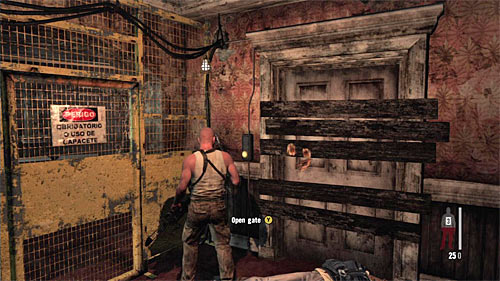 Go to the passage mentioned before, at which last enemies appeared, and after reaching the closed gate push the button on the right - Chapter XII - p. 1 - Walkthrough - Max Payne 3 - Game Guide and Walkthrough