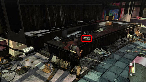 Enter the restaurant in which you find painkillers and a clue on the table top [Clue 5/6 - Newspaper article] - Chapter XII - p. 2 - Walkthrough - Max Payne 3 - Game Guide and Walkthrough