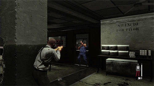 During the new encounter its worth to stay behind one of the pillars, but watch out for the policemen who can reach you, especially from the right (screen) - Chapter XIII - p. 1 - Walkthrough - Max Payne 3 - Game Guide and Walkthrough