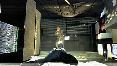 After landing in the small room, kill the single guard quickly and check his body for ammo - Chapter XIII - p. 4 - Walkthrough - Max Payne 3 - Game Guide and Walkthrough