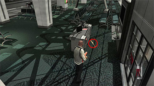 Second fragment of a gun is on the lower level in the second part of the terminal - Chapter XIV - p. 2 - Walkthrough - Max Payne 3 - Game Guide and Walkthrough