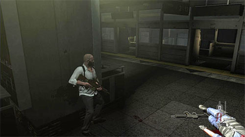 During this battle to have to be very careful, because some enemies will attack you from the flank , from the train on right (screen) - Chapter XIV - p. 3 - Walkthrough - Max Payne 3 - Game Guide and Walkthrough