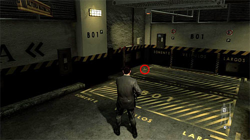 SECRET 4 [Golden Gun - PT92 Pistol 3/3]: Youll find it in the underground parking, on the B01 parking place - Clues and Golden Guns - Chapter I - Collectibles - Max Payne 3 - Game Guide and Walkthrough