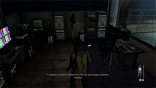 SECRET 3 [Golden Gun - M10 1/3]: In the small recording room, next to the place in which one of the bandits is interrogated - Clues and Golden Guns - Chapter III - Collectibles - Max Payne 3 - Game Guide and Walkthrough