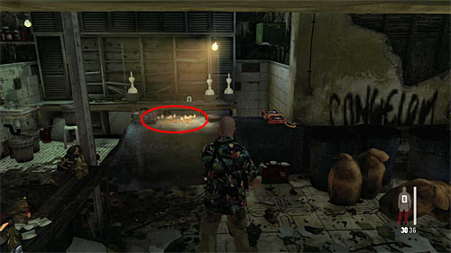 SECRET 13 [Clue 8/9 - Bag of Oxidado]: Inside the building, which exploration begins with the watching the cut scene - Clues and Golden Guns - Chapter VII - Collectibles - Max Payne 3 - Game Guide and Walkthrough