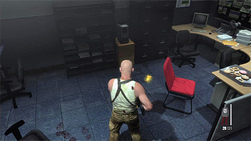 SECRET 8 [Golden Gun - FAL 3/3]: In small office room on the ground floor of building, by the switch - Clues and Golden Guns - Chapter X - Collectibles - Max Payne 3 - Game Guide and Walkthrough