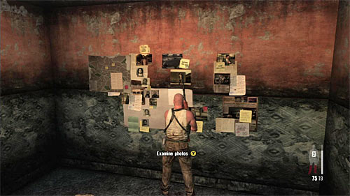 SECRET 5 [Clue 3/6 - Wall Photos]: On the wall in the right room, to which you get through big hole - Clues and Golden Guns - Chapter XII - Collectibles - Max Payne 3 - Game Guide and Walkthrough