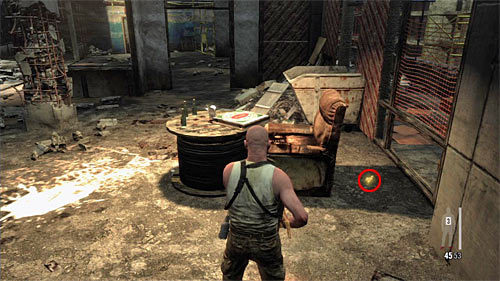 SECRET 10 [Golden Gun - FMP G3S Rifle 3/3]: Behind the armchair in the lower sector, where you plant C4 on red pillars - Clues and Golden Guns - Chapter XII - Collectibles - Max Payne 3 - Game Guide and Walkthrough