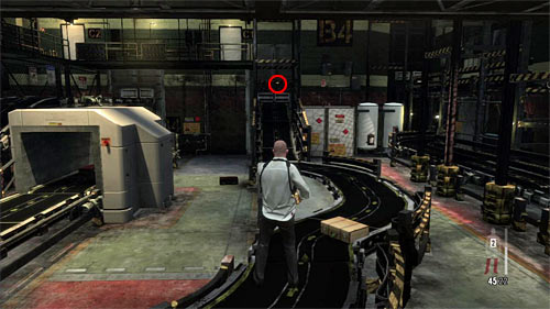 SECRET 1 [Golden Gun - Rotary Grenade Launcher 1/3]: In the beginning area at the end of the conveyor belt - Clues and Golden Guns - Chapter XIV - Collectibles - Max Payne 3 - Game Guide and Walkthrough