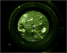 In order to see the next enemies, turn on night vision [1] - Dorothy's a bitch - p. 1 - Walkthrough - Medal of Honor - Game Guide and Walkthrough