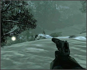 After receiving the information about an incoming patrol, head to the hill on the right [1] to avoid them [2] - Neptune's Net - p. 1 - Walkthrough - Medal of Honor - Game Guide and Walkthrough