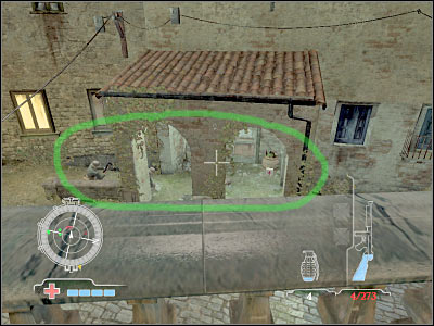 Now you will have to turn right - Locate Missing Sniper Team - Operation Husky - Medal of Honor: Airborne - Game Guide and Walkthrough