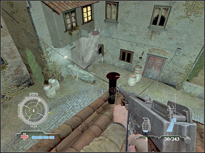 Start running forward - Locate Missing Sniper Team - Operation Husky - Medal of Honor: Airborne - Game Guide and Walkthrough