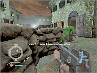 You should be able to reach your target building from here, without risking losing any health - Locate Missing Sniper Team - Operation Husky - Medal of Honor: Airborne - Game Guide and Walkthrough