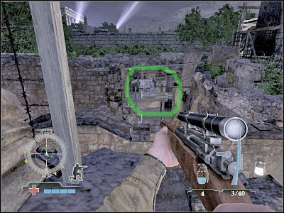 Once you've secured this area, head on to the ruins - Disable Communications Antenna - part 1 - Operation Avalanche - Medal of Honor: Airborne - Game Guide and Walkthrough
