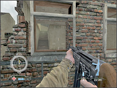 You may enter the building - Assemble with Airborne at Bridge Surface - Operation Market Garden - Medal of Honor: Airborne - Game Guide and Walkthrough