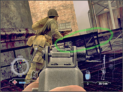 When you're certain that the area has been secured, start moving towards your target - Destroy Pressure Valves - part 2 - Operation Varsity - Medal of Honor: Airborne - Game Guide and Walkthrough