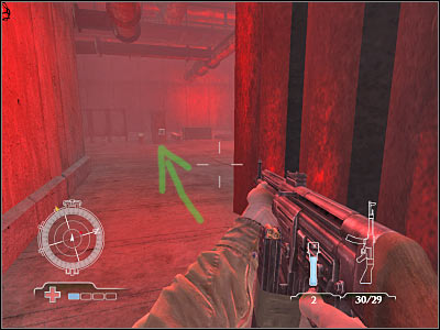 One of the armored soldiers may be hiding to your right (screen) - Escape Flak Tower - Operation Der Flakturm - Medal of Honor: Airborne - Game Guide and Walkthrough