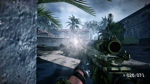 When you can, run ahead, and then hide behind one of the walls (see picture above) - Mission 05: Changing Tides - Campaign - Medal of Honor: Warfighter - Game Guide and Walkthrough