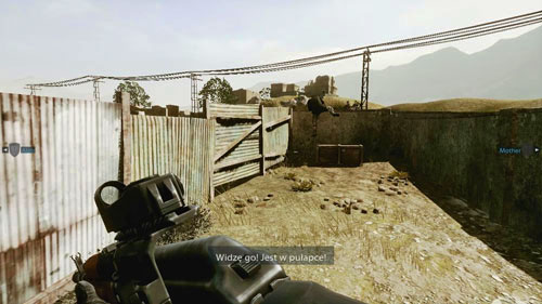 Avoid running zigzag around iron barriers and run up to the top, then turn left and immediately right - Mission 08: Finding Faraz - Campaign - Medal of Honor: Warfighter - Game Guide and Walkthrough