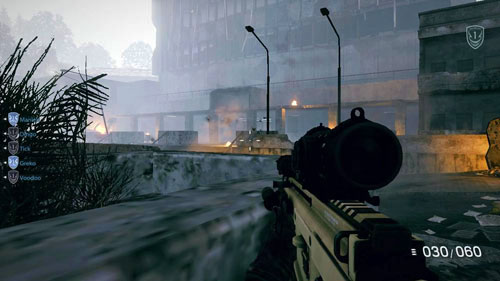 Time to deal with enemies scattered around the building just below the United Nations - Mission 11: Old Friends - Campaign - Medal of Honor: Warfighter - Game Guide and Walkthrough