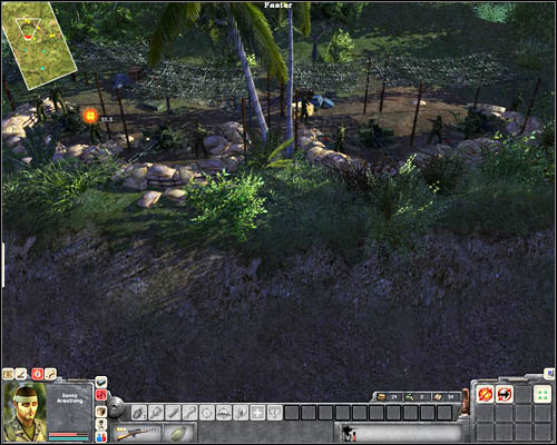 One is standing in [24] near the hill descent and the other is exactly in [23] - Mission 3: On the Trail of Uncle Ho - p. 2 - USA - Men of War: Vietnam - Game Guide and Walkthrough