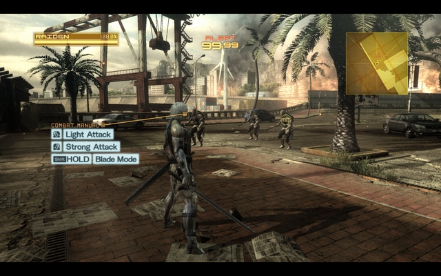 Use the tips displayed on the screen. - R-00 Guard Duty - The Main Campaign - walkthrough - Metal Gear Rising: Revengeance - Game Guide and Walkthrough
