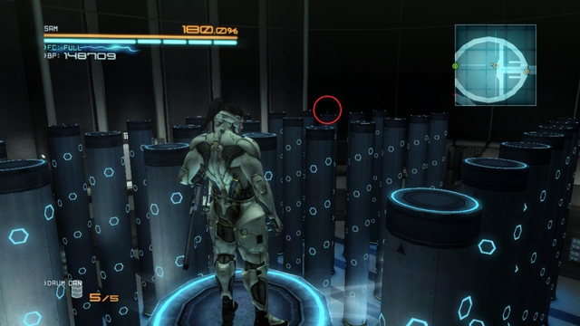 There is a Data Storage on one of the rods/columns. - Boss - Metal Gear Ray - DLC - Jetstream Sam - walkthrough - Metal Gear Rising: Revengeance - Game Guide and Walkthrough