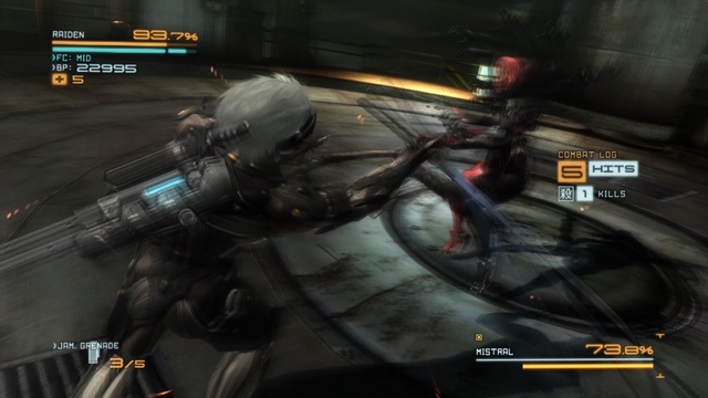 Remember to parry Mistral's attacks. - Mistral - Bosses - Metal Gear Rising: Revengeance - Game Guide and Walkthrough