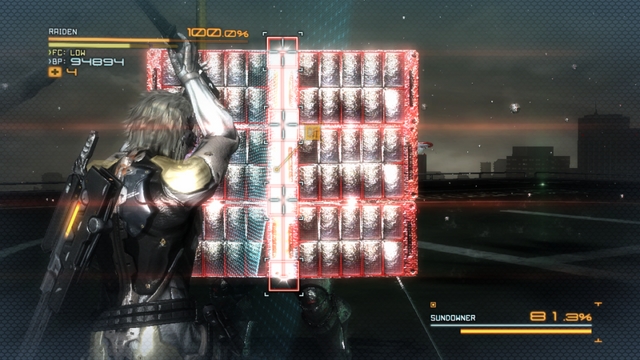 This is how you need to cut through Sundowner's armor - in vertical slashes. - Sundowner - Bosses - Metal Gear Rising: Revengeance - Game Guide and Walkthrough