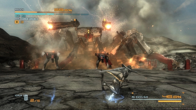Use the Blade Mode on the Gekko, to regenerate health. - Metal Gear Excelsus - Bosses - Metal Gear Rising: Revengeance - Game Guide and Walkthrough