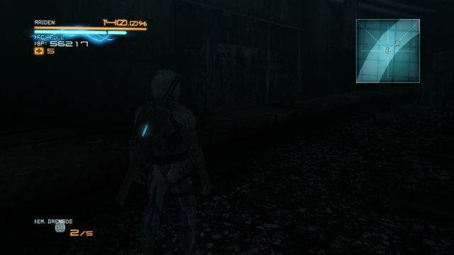 And the regular view, which shows your current position marked on the map. - Data Storages - Collectibles - Metal Gear Rising: Revengeance - Game Guide and Walkthrough
