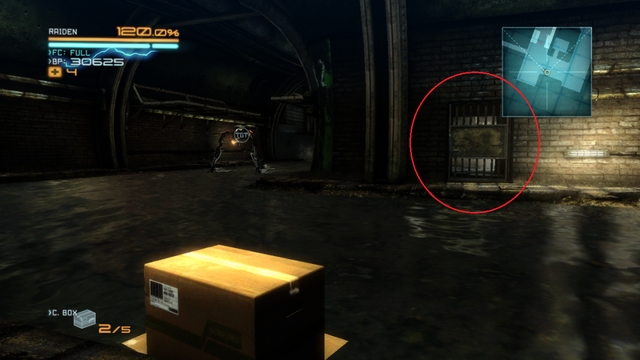 A location of a Man in the Box. - Men in the box - Collectibles - Metal Gear Rising: Revengeance - Game Guide and Walkthrough