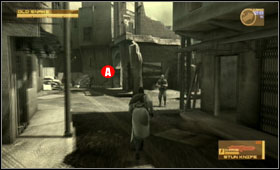 If you have decided to stay on the second floor - immediately crouch behind the wall, because one of the machines would get nearby your location - Prologue - Walkthrough - Metal Gear Solid 4: Guns of the Patriots - Game Guide and Walkthrough