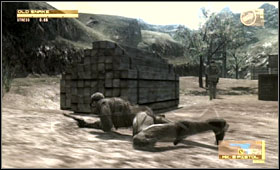 Use the hole to get inside it, but watch out for the soldier - Confinement Facility - Second act - South America - Metal Gear Solid 4: Guns of the Patriots - Game Guide and Walkthrough