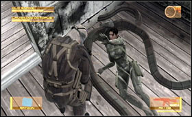 Disappearing in the clouds of some black some she may sent three flying spheres towards you - Research Lab - Second act - South America - Metal Gear Solid 4: Guns of the Patriots - Game Guide and Walkthrough